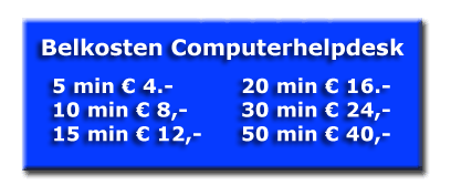 computer hulplijn kosten